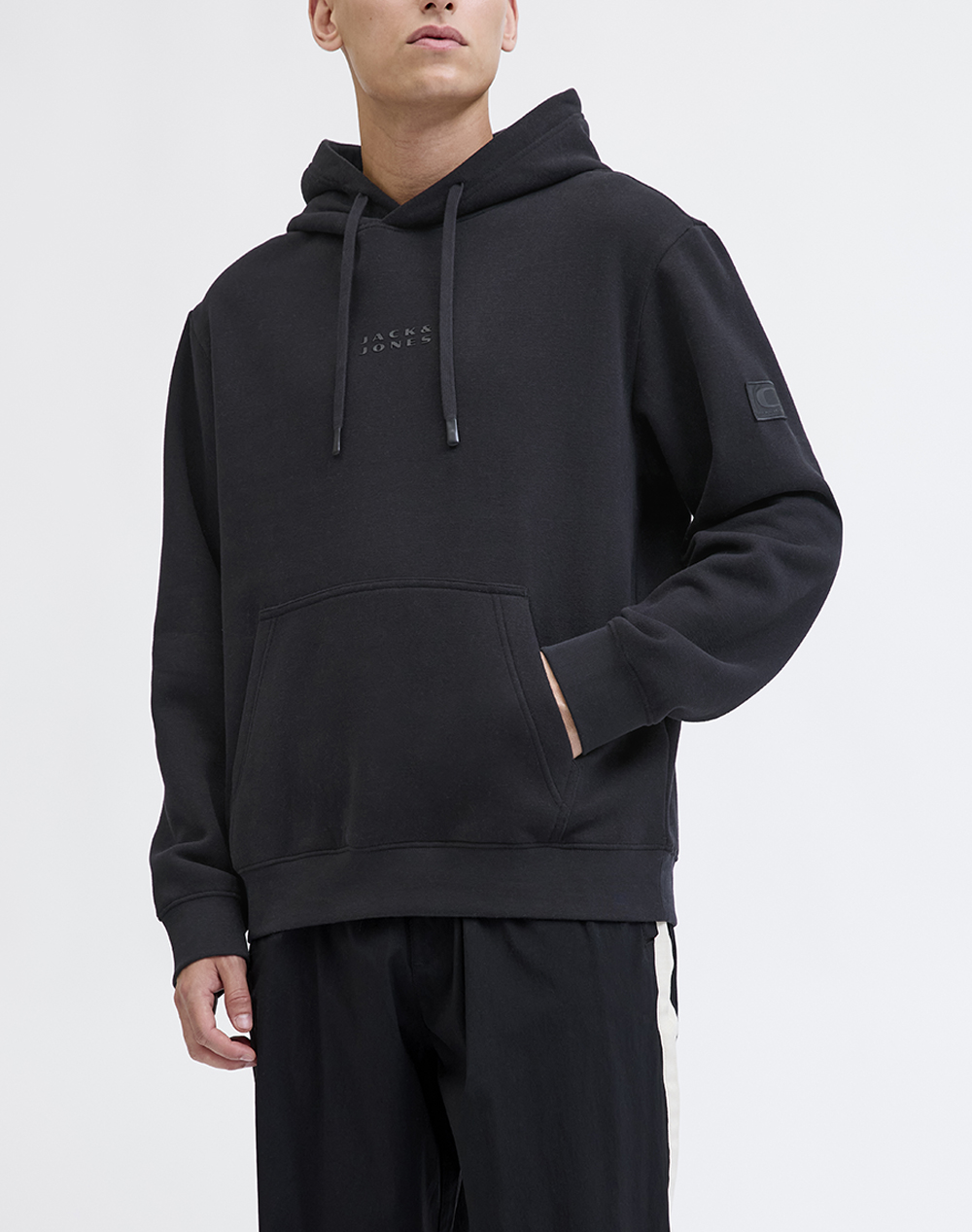 JACK&JONES JCOPOINT SWEAT BADGE HOOD BF