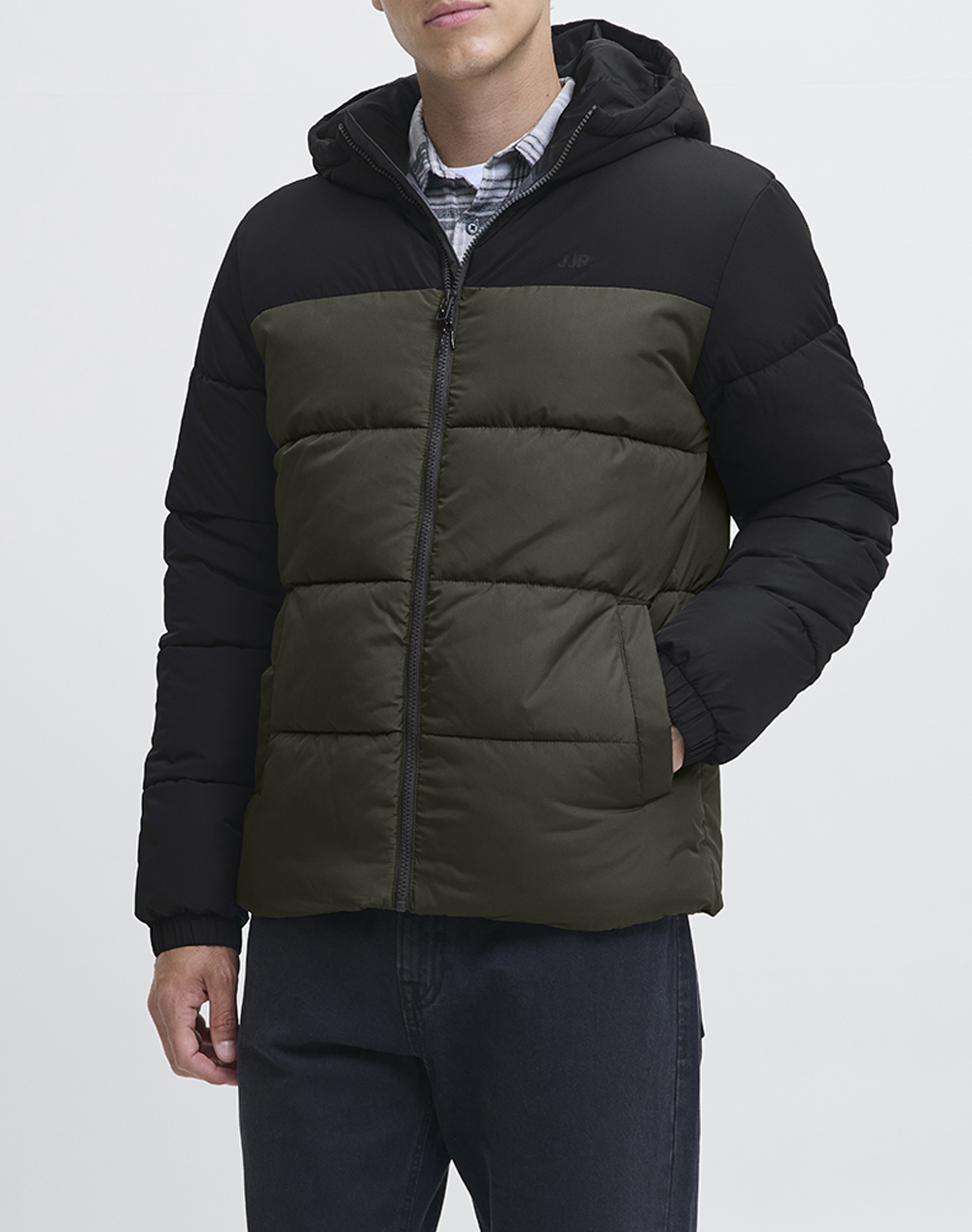 JJ REBEL JREBREBEL LOGO PUFFER HOOD