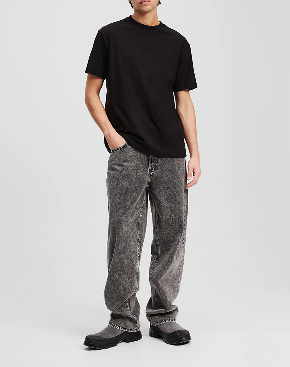 KARL LAGERFELD JEANS KLJ REG RUBBER PATCH TEE