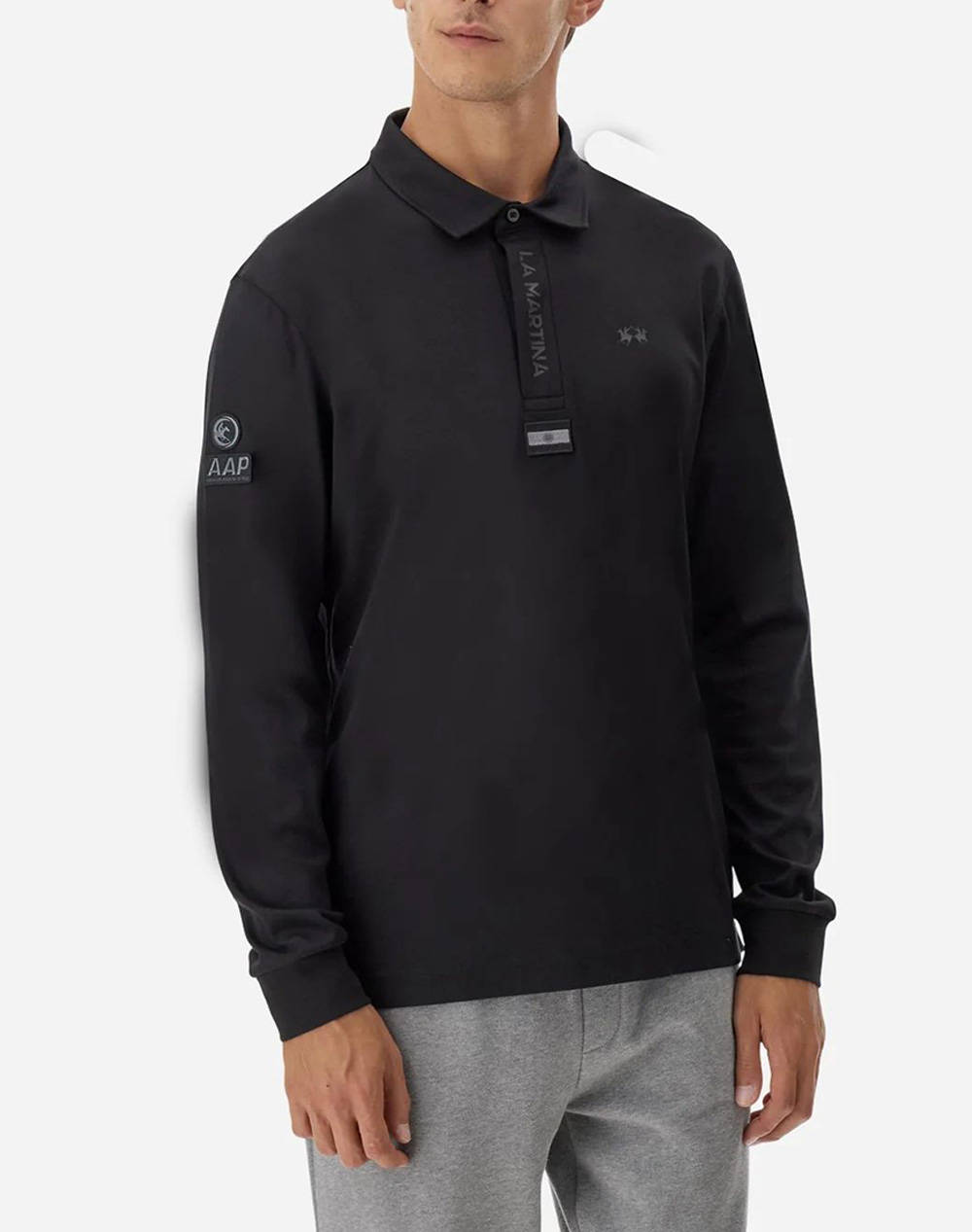 LAMARTINA BLUZA POLO MM MAN L/S POLO SILKY FINISH JERS