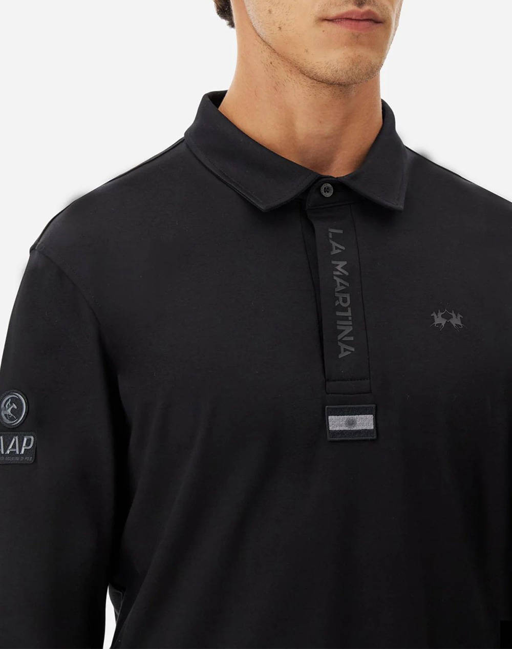LAMARTINA BLUZA POLO MM MAN L/S POLO SILKY FINISH JERS