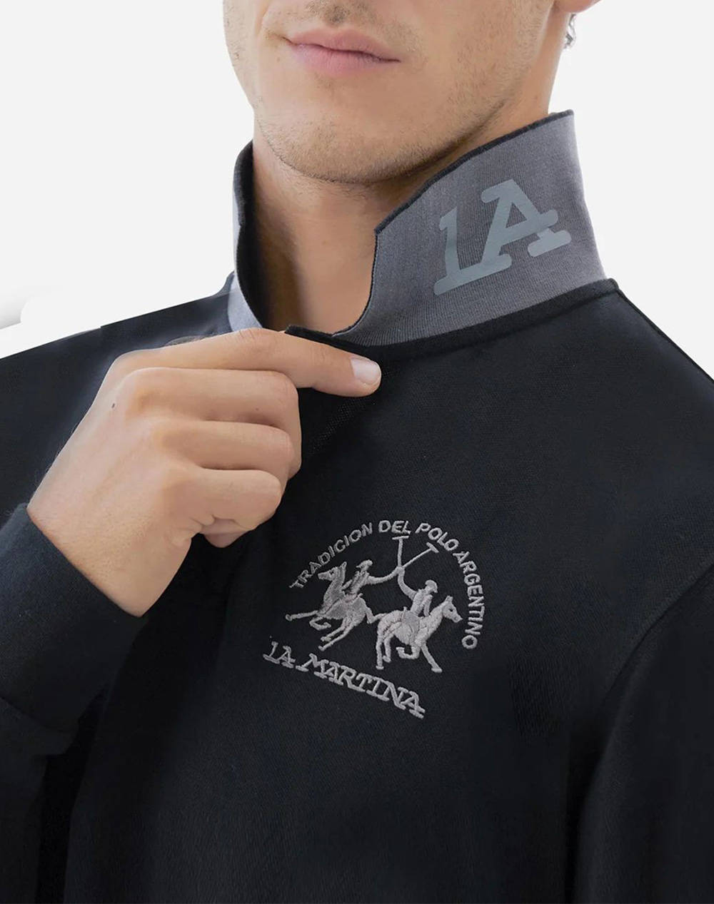 LAMARTINA BLUZA POLO MM MAN L/S POLO PIQUET STRETCH