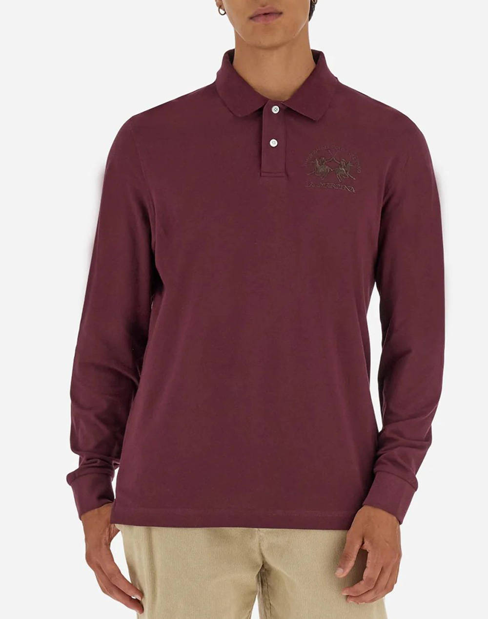 LAMARTINA BLUZA POLO MM MAN L/S POLO PIQUET STRETCH