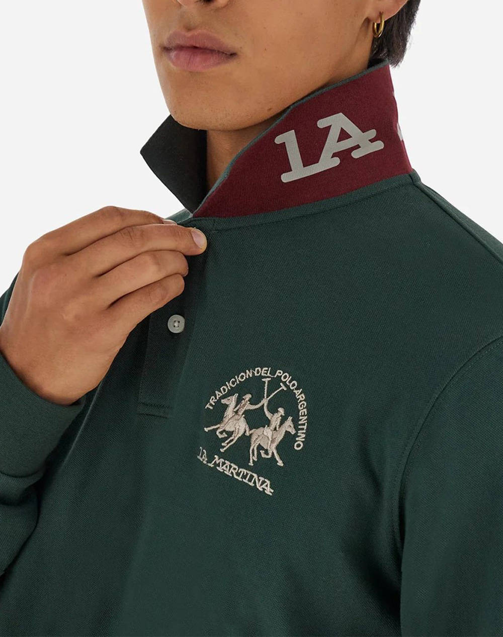 LAMARTINA BLUZA POLO MM MAN L/S POLO PIQUET STRETCH