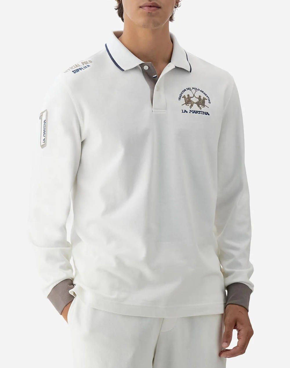 LAMARTINA BLUZA POLO MM MAN L/S POLO HEAVY JERSEY