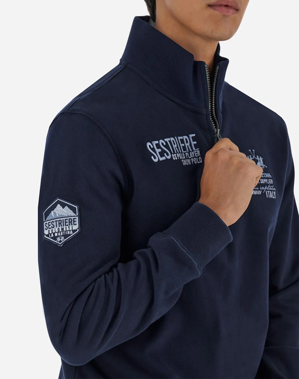 LA MARTINA BLUZA HANORAC ΜΜ MAN HALF ZIP SWEATSHIRT HEAVY