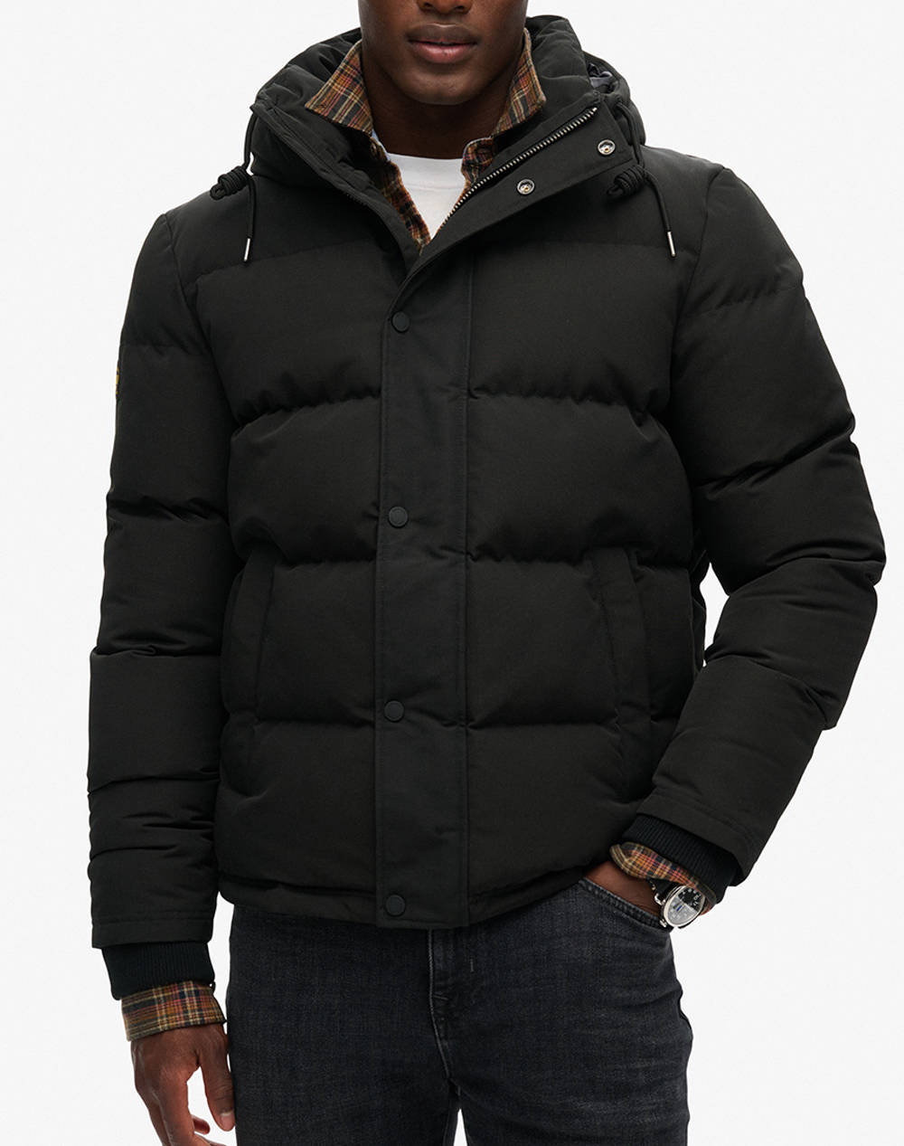 SUPERDRY D2 OVIN EVEREST SHORT HOODED PUFFER GEACA DE BARBATI
