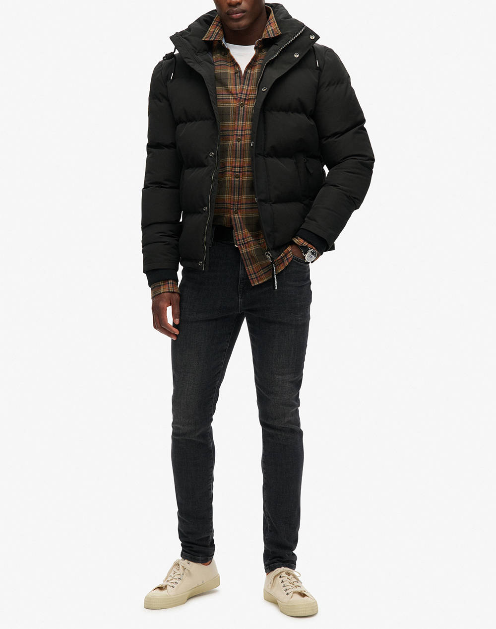 SUPERDRY D2 OVIN EVEREST SHORT HOODED PUFFER GEACA DE BARBATI