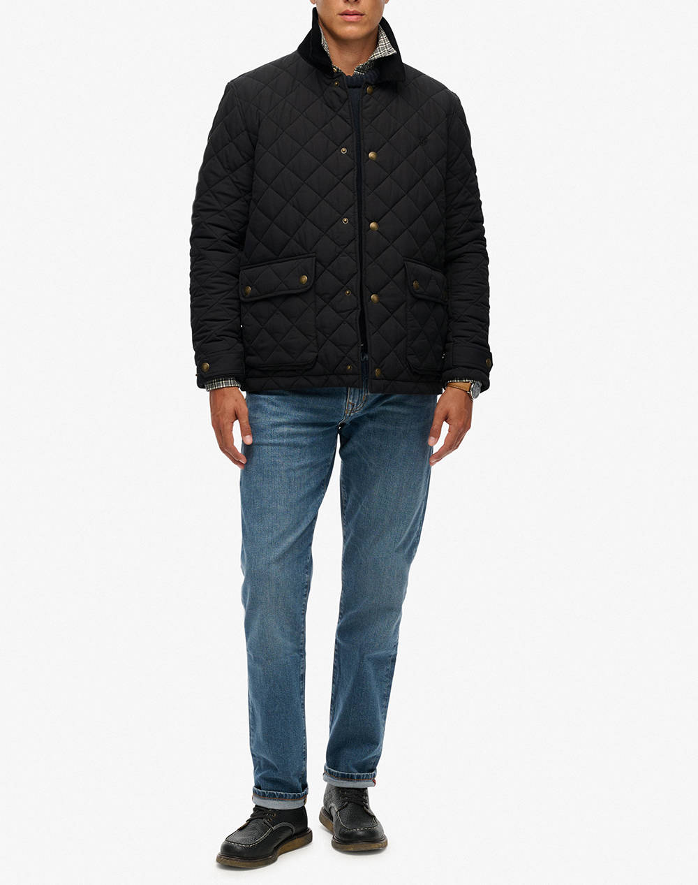 SUPERDRY D3 STUD QUILTED ESTATE COACH JACKET GEACA DE BARBATI