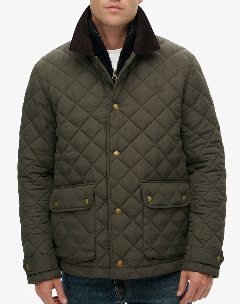 SUPERDRY D3 STUD QUILTED ESTATE COACH JACKET GEACA DE BARBATI