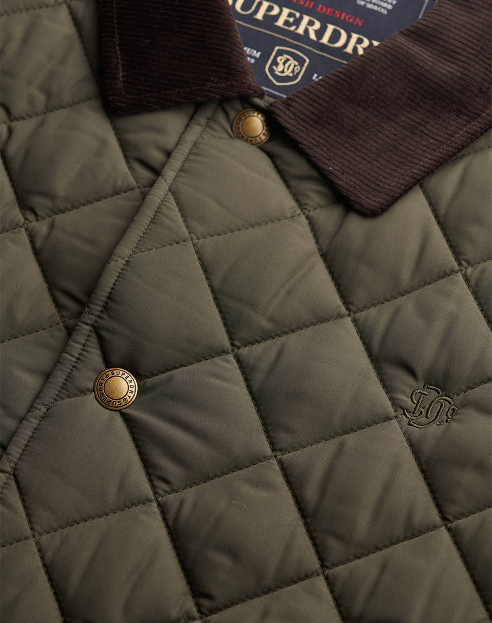 SUPERDRY D3 STUD QUILTED ESTATE COACH JACKET GEACA DE BARBATI