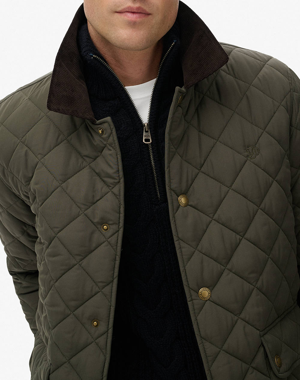 SUPERDRY D3 STUD QUILTED ESTATE COACH JACKET GEACA DE BARBATI