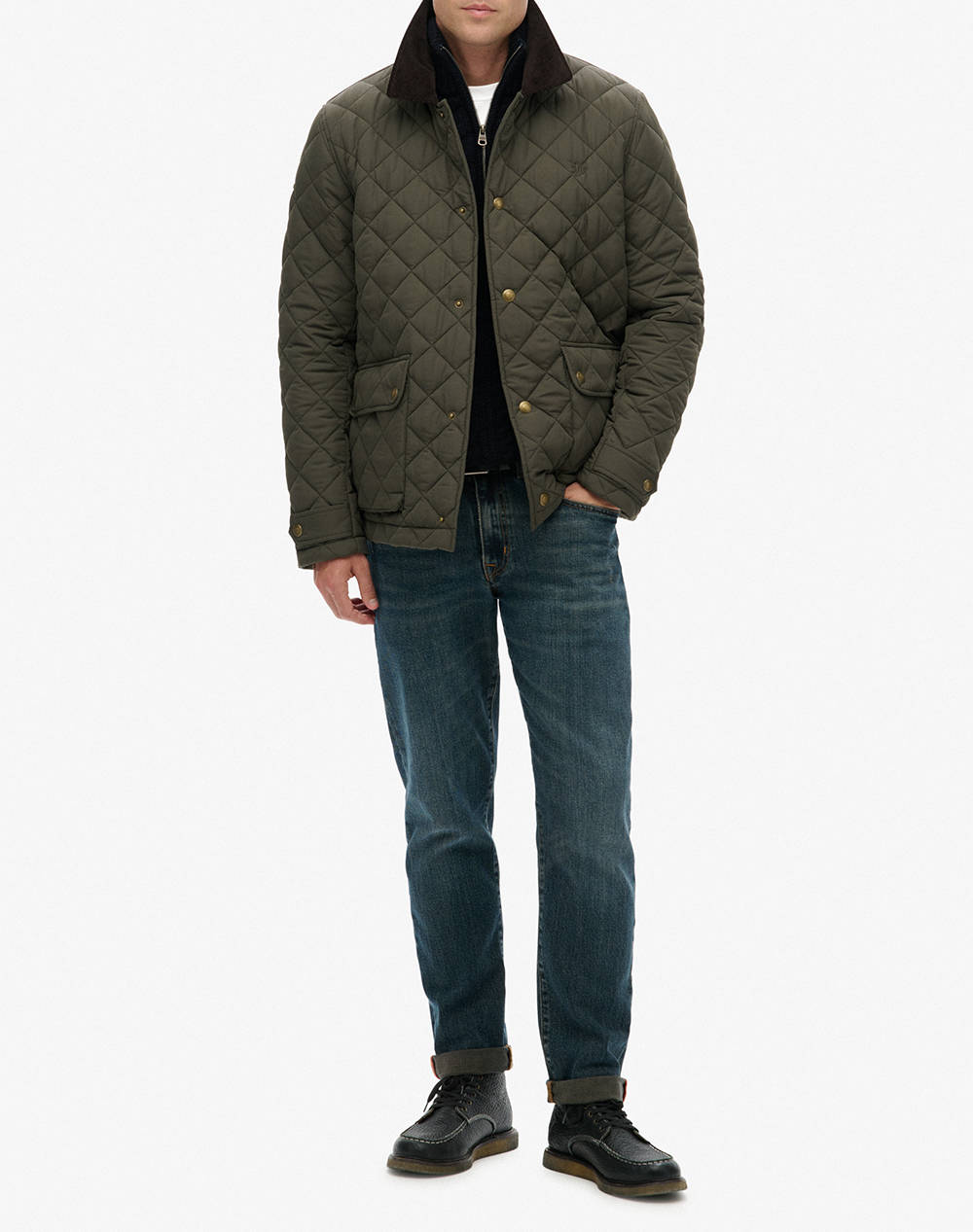 SUPERDRY D3 STUD QUILTED ESTATE COACH JACKET GEACA DE BARBATI