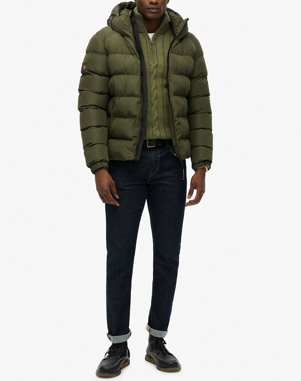 SUPERDRY D1 SDSW HOODED SPORTS PUFFER JACKET GEACA DE BARBATI