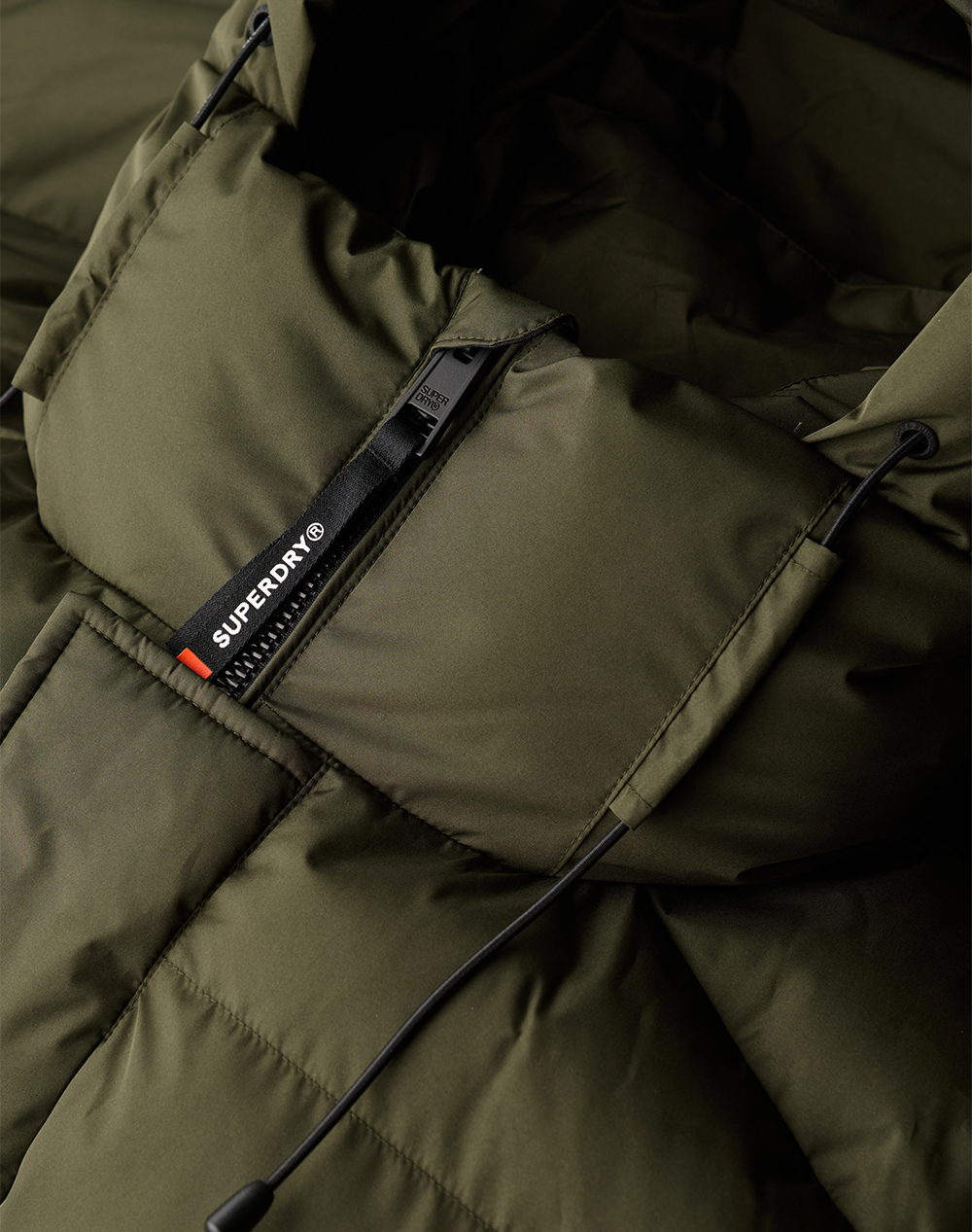 SUPERDRY D2 SDSW HOODED 5 BAFFLE SPORTS PUFFER GEACA DE BARBATI