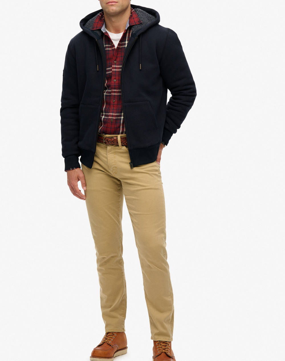 SUPERDRY D1 BORG LINED ZIPHOOD JACKET DE BARBATI