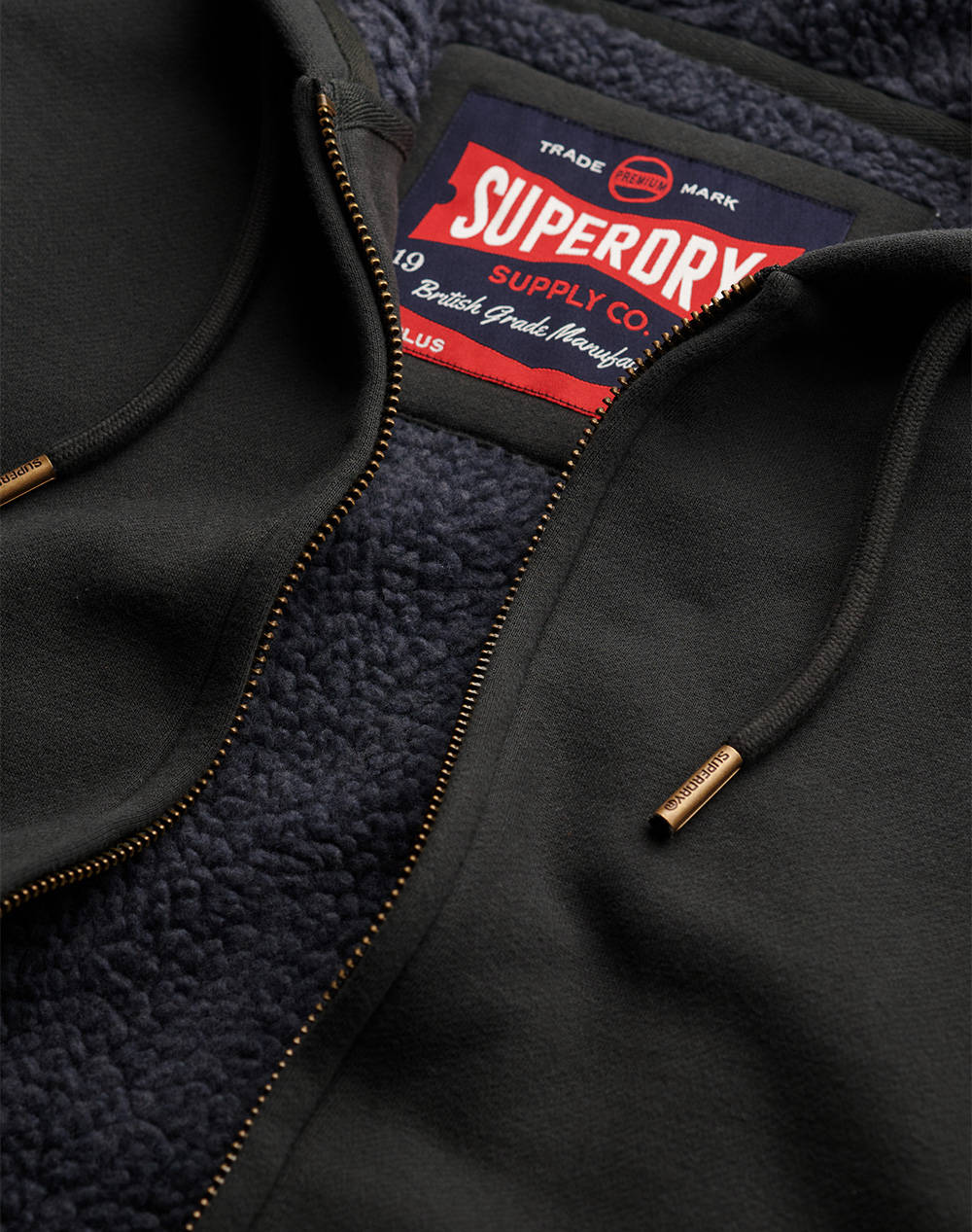 SUPERDRY D1 BORG LINED ZIPHOOD JACKET DE BARBATI