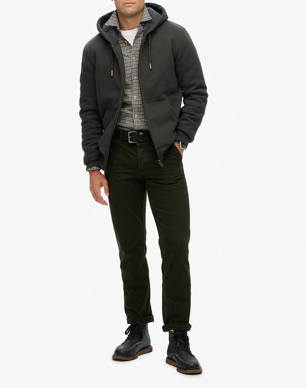 SUPERDRY D1 BORG LINED ZIPHOOD JACKET DE BARBATI