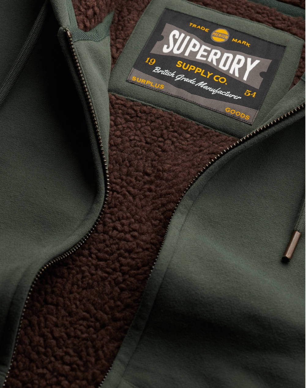 SUPERDRY D1 BORG LINED ZIPHOOD JACKET DE BARBATI