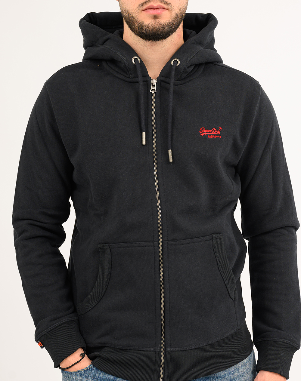 SUPERDRY D1 OVIN ESSENTIAL LOGO ZIP HOODIE HB JACKET DE BARBATI