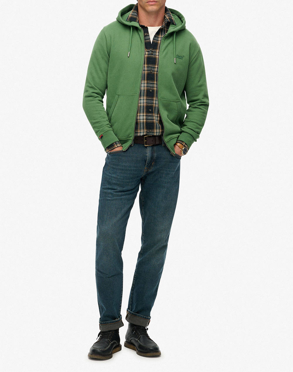 SUPERDRY D1 OVIN ESSENTIAL LOGO ZIP HOODIE HB JACKET DE BARBATI