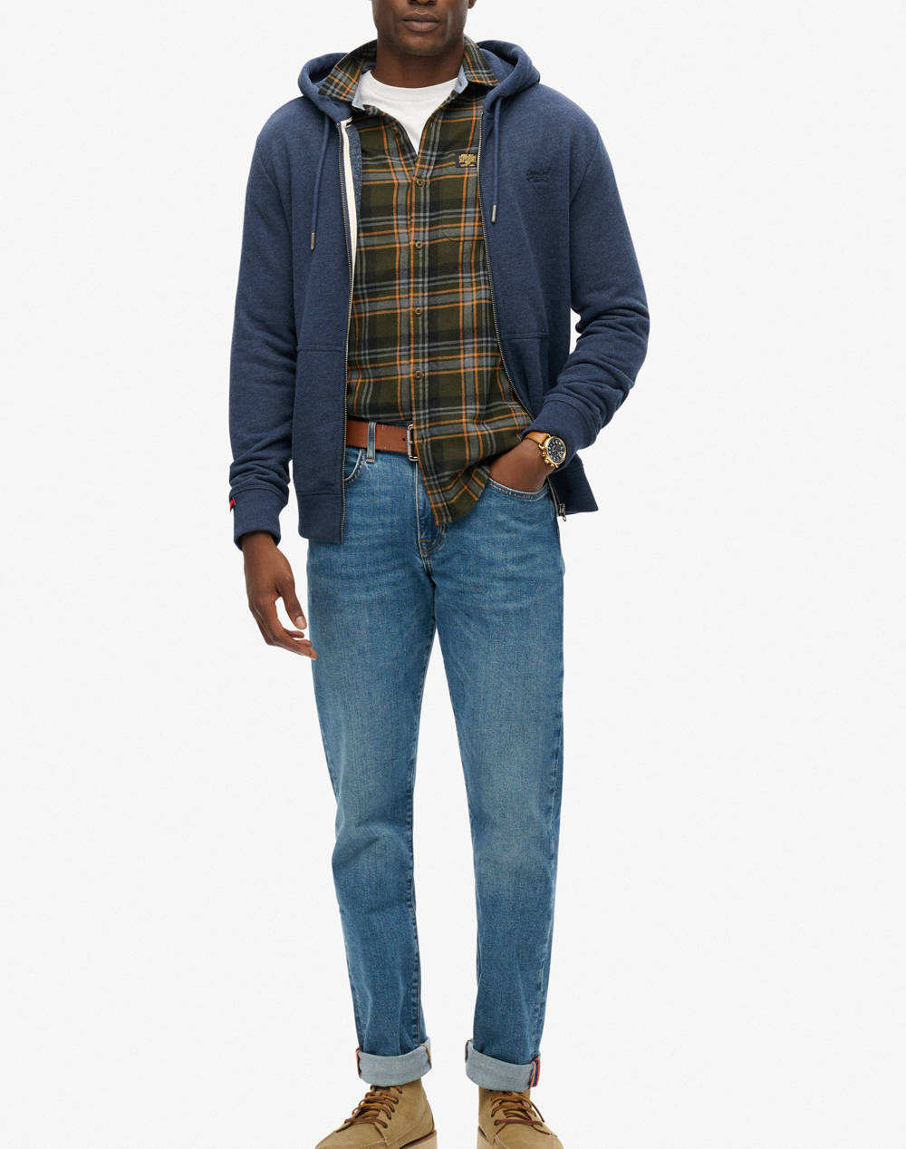 SUPERDRY D1 OVIN ESSENTIAL LOGO ZIP HOODIE HB JACKET DE BARBATI