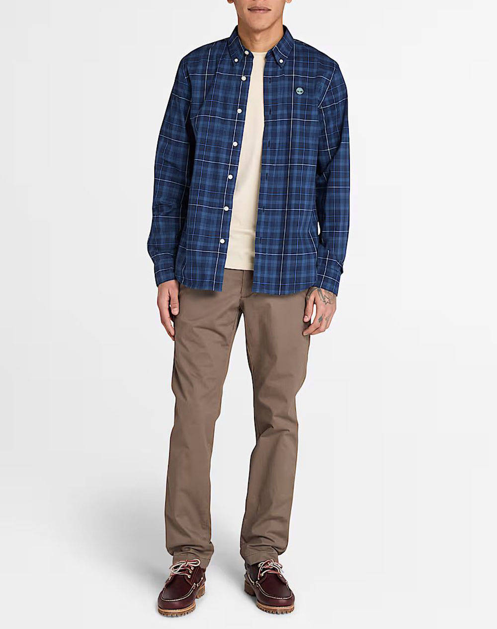 TIMBERLAND Stretch Poplin Check Shirt