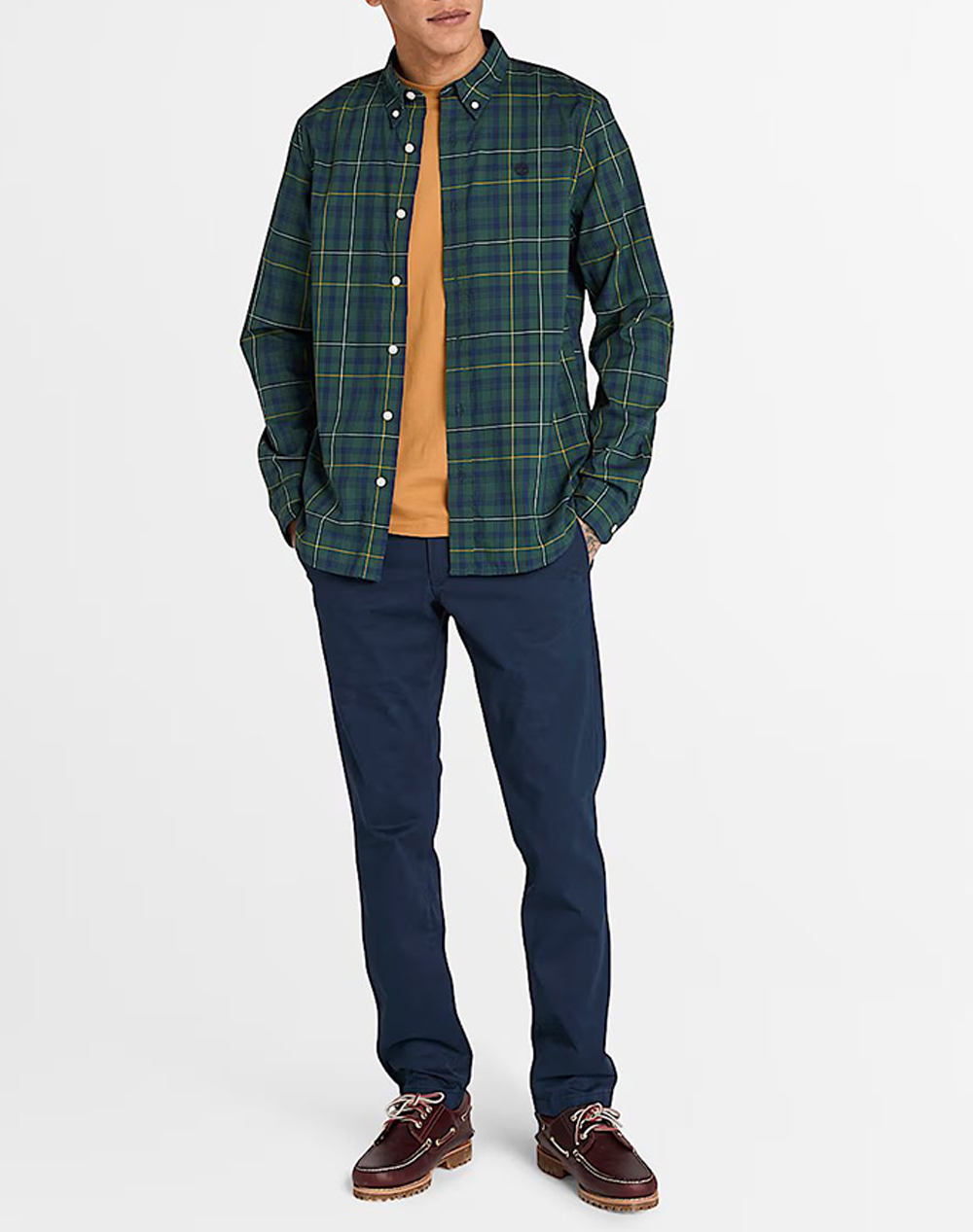 TIMBERLAND Stretch Poplin Check Shirt