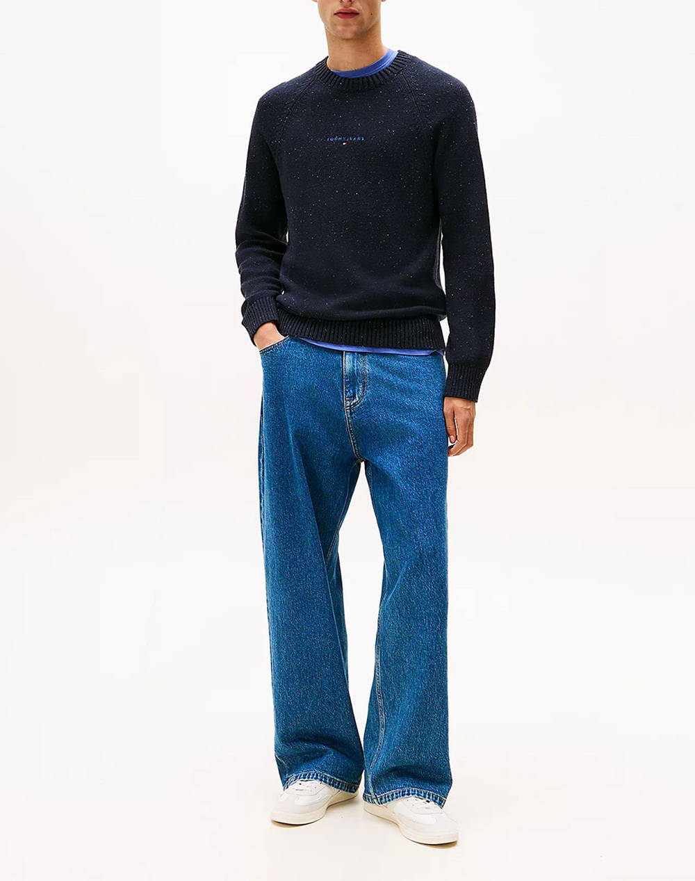 TOMMY JEANS TJM SLIM LINEAR RAGLAN SWEATER
