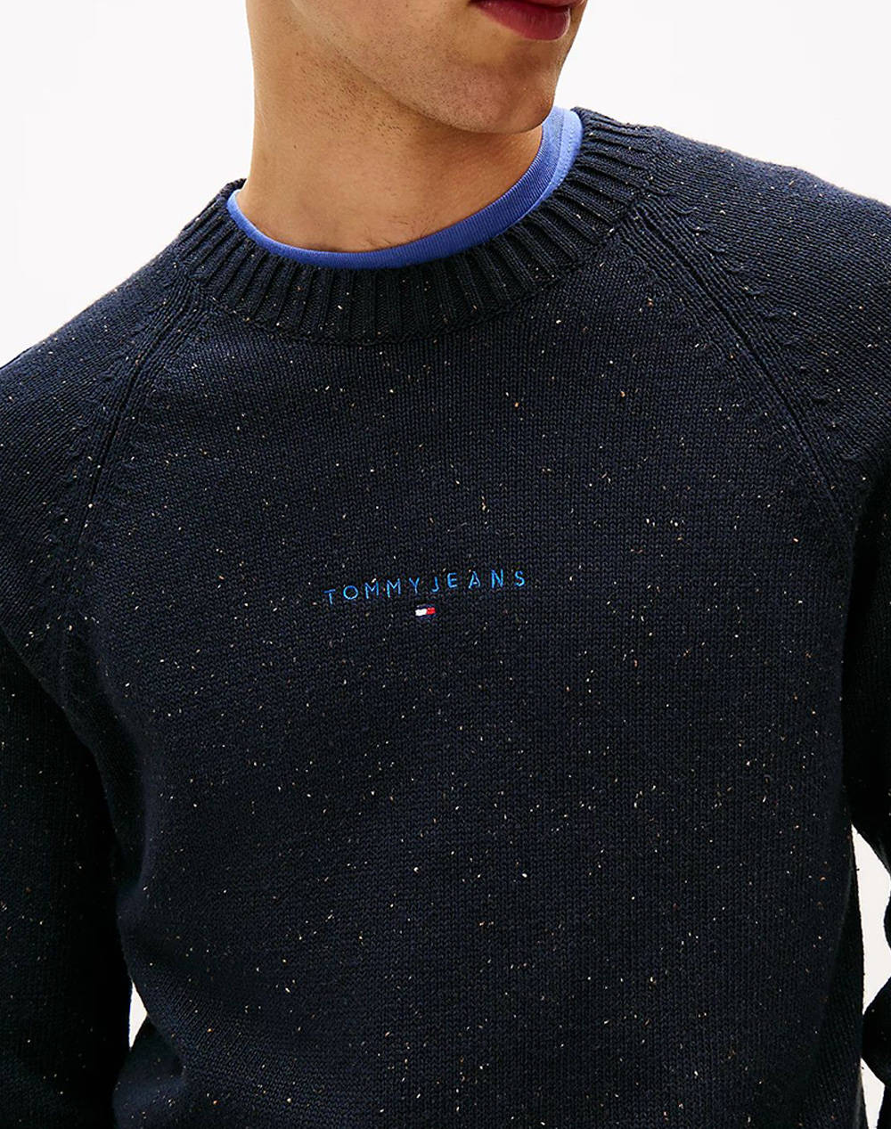 TOMMY JEANS TJM SLIM LINEAR RAGLAN SWEATER