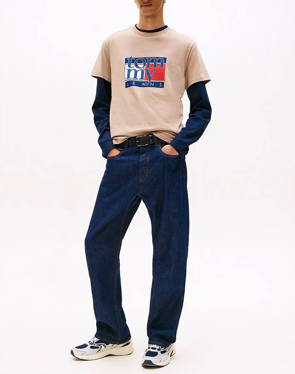 TOMMY JEANS TJM SLIM RWB FLAG TEE EXT
