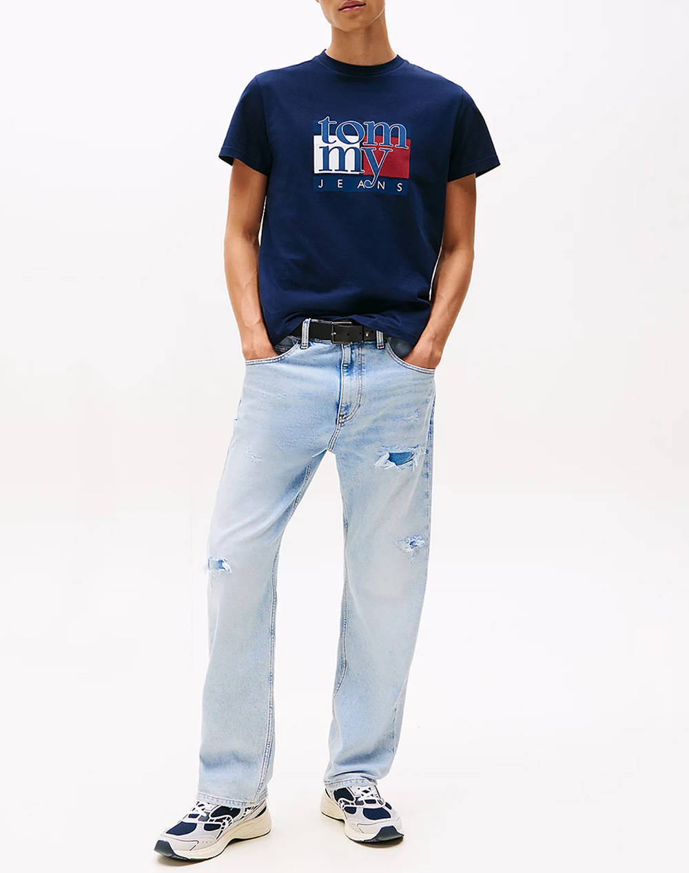 TOMMY JEANS TJM SLIM RWB FLAG TEE EXT
