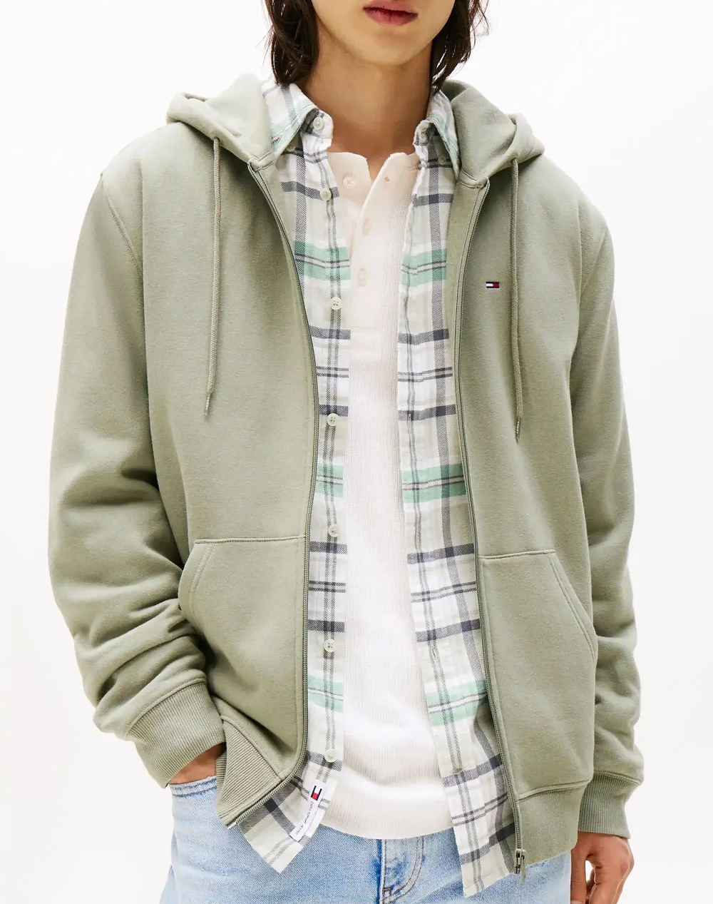TOMMY JEANS TJM REG S FLAG ZIP THRU
