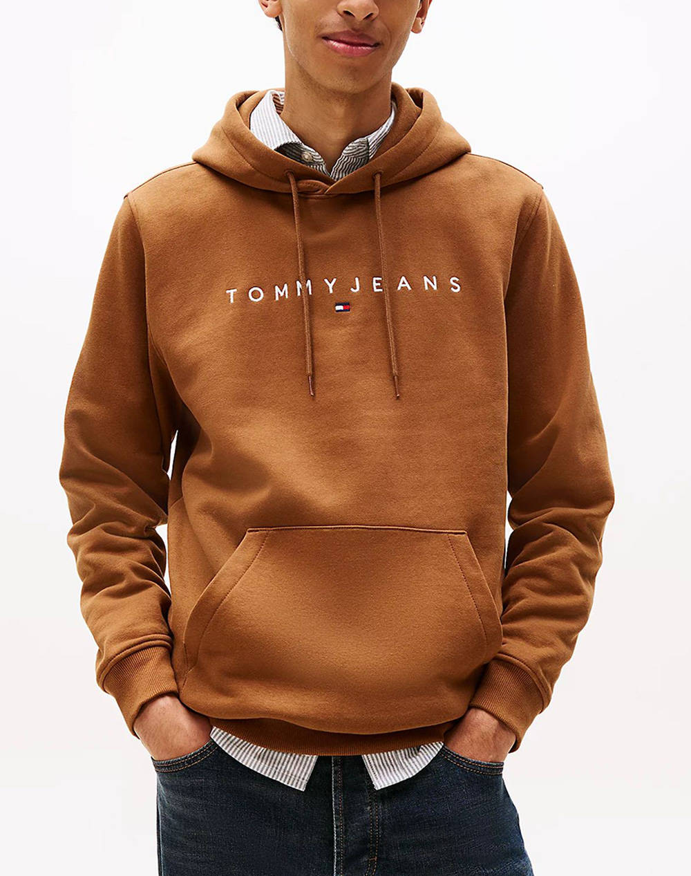 TOMMY JEANS TJM REG LINEAR LOGO HOODIE EXT