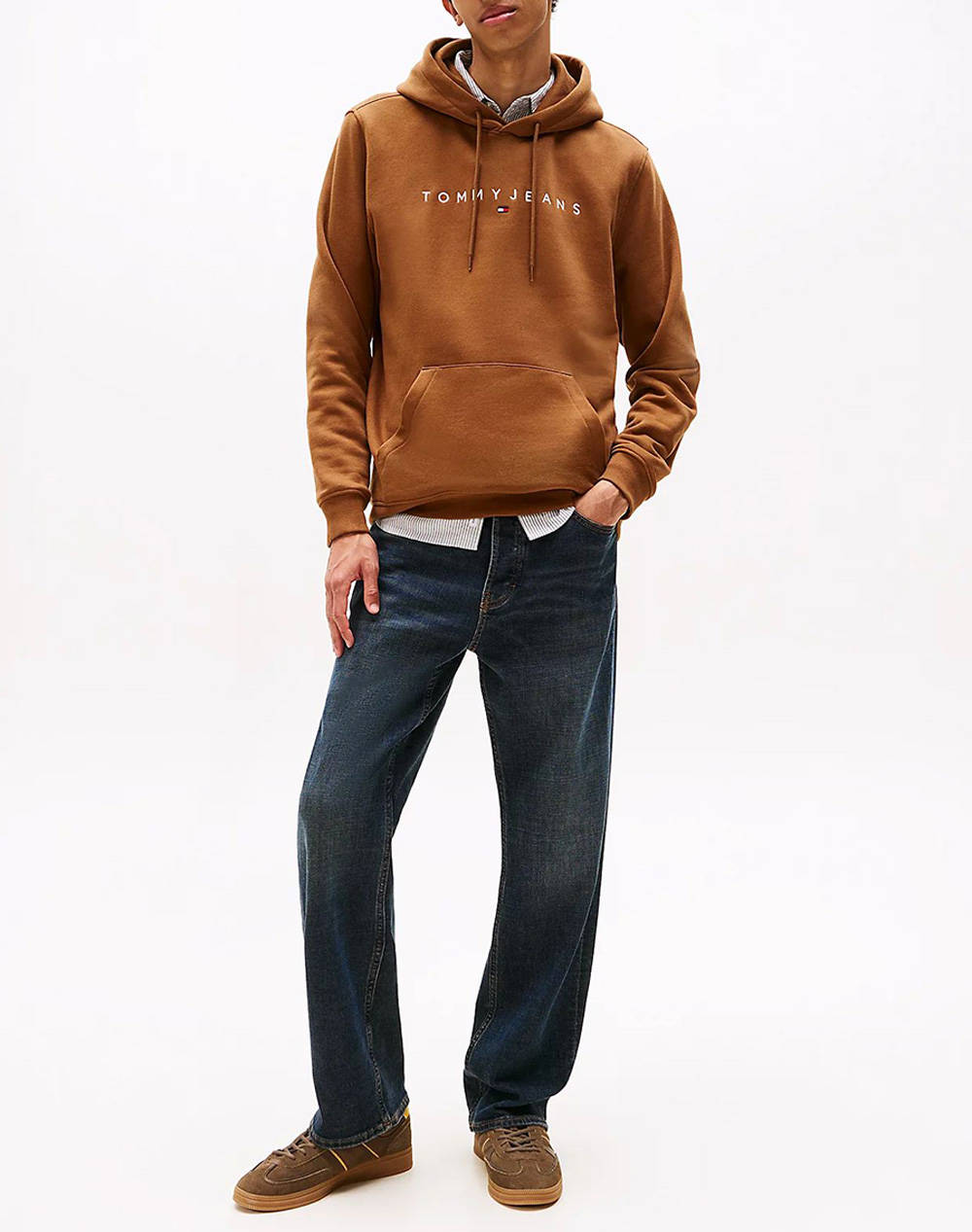 TOMMY JEANS TJM REG LINEAR LOGO HOODIE EXT