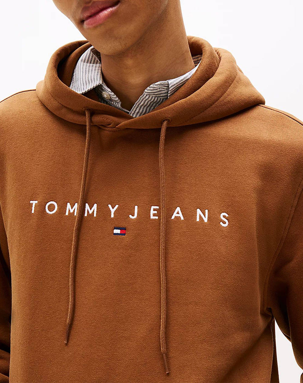 TOMMY JEANS TJM REG LINEAR LOGO HOODIE EXT