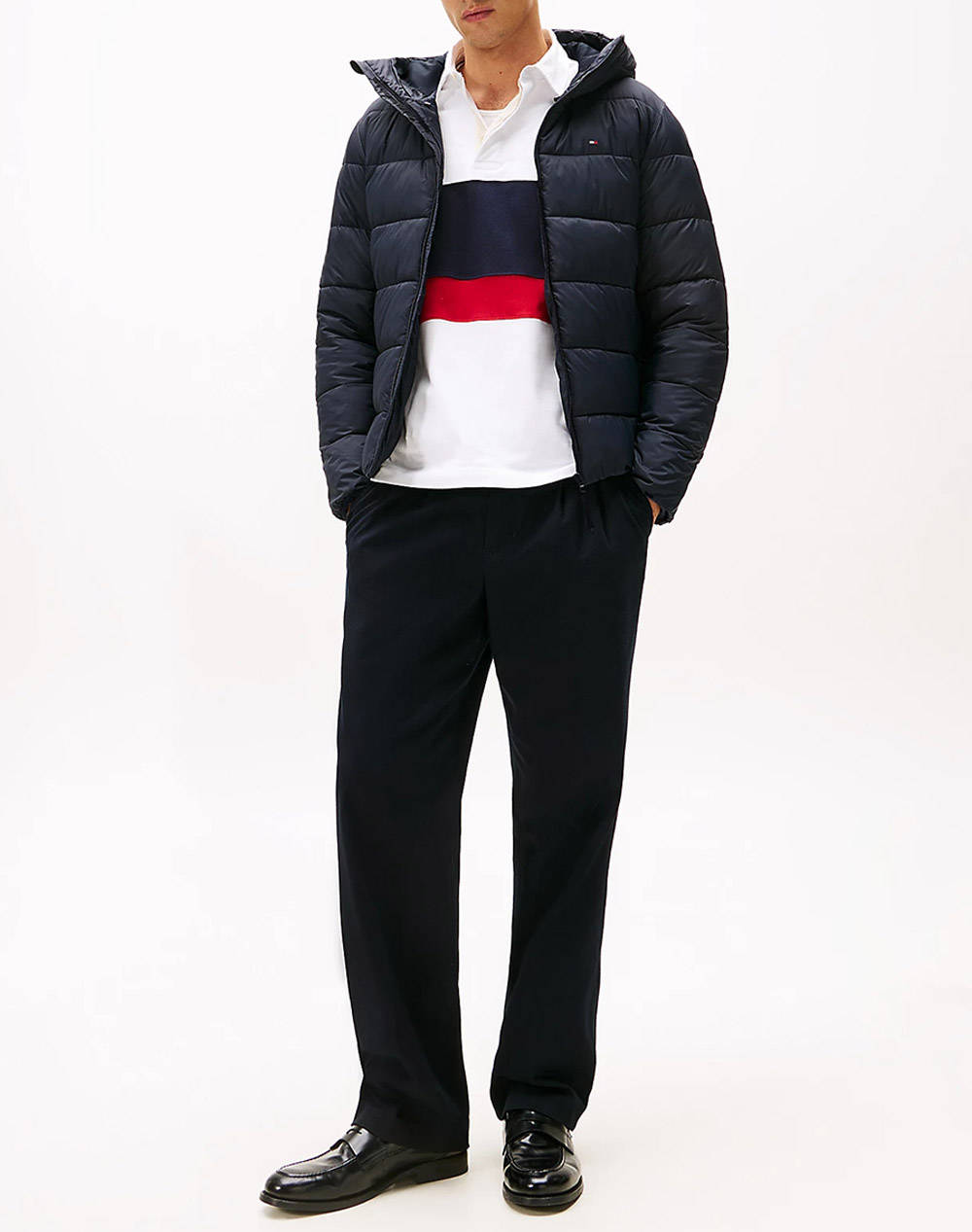 TOMMY HILFIGER MID WEIGHT HOODED JACKET