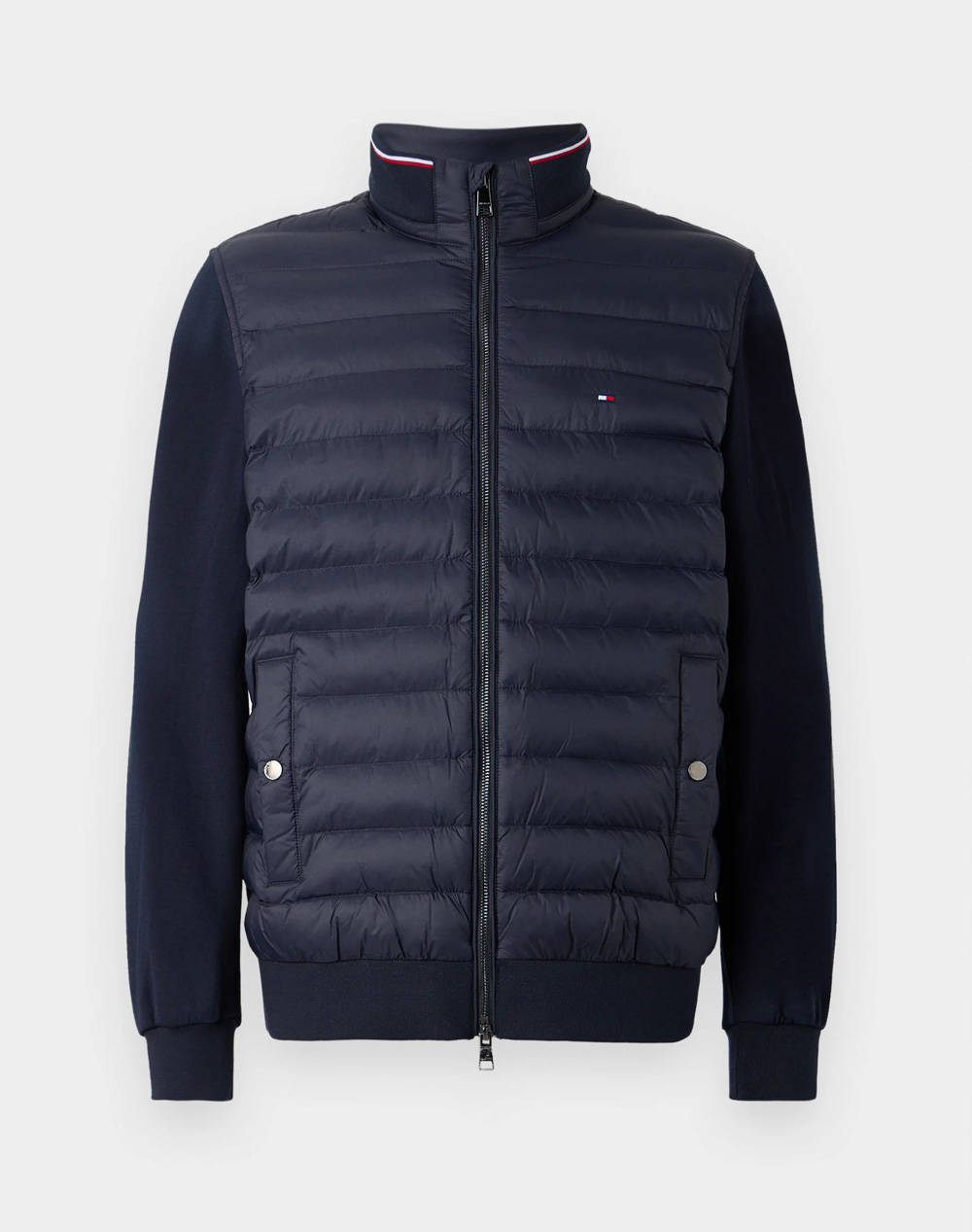 TOMMY HILFIGER MIX MEDIA ESS RWB STAND COLLAR