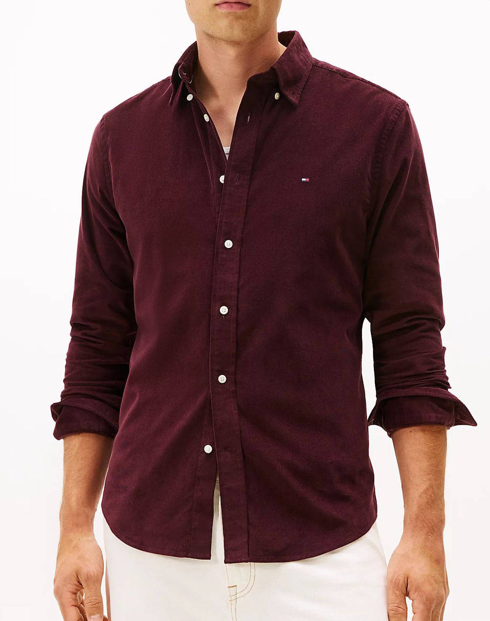 TOMMY HILFIGER SOLID CORDUROY RF SHIRT