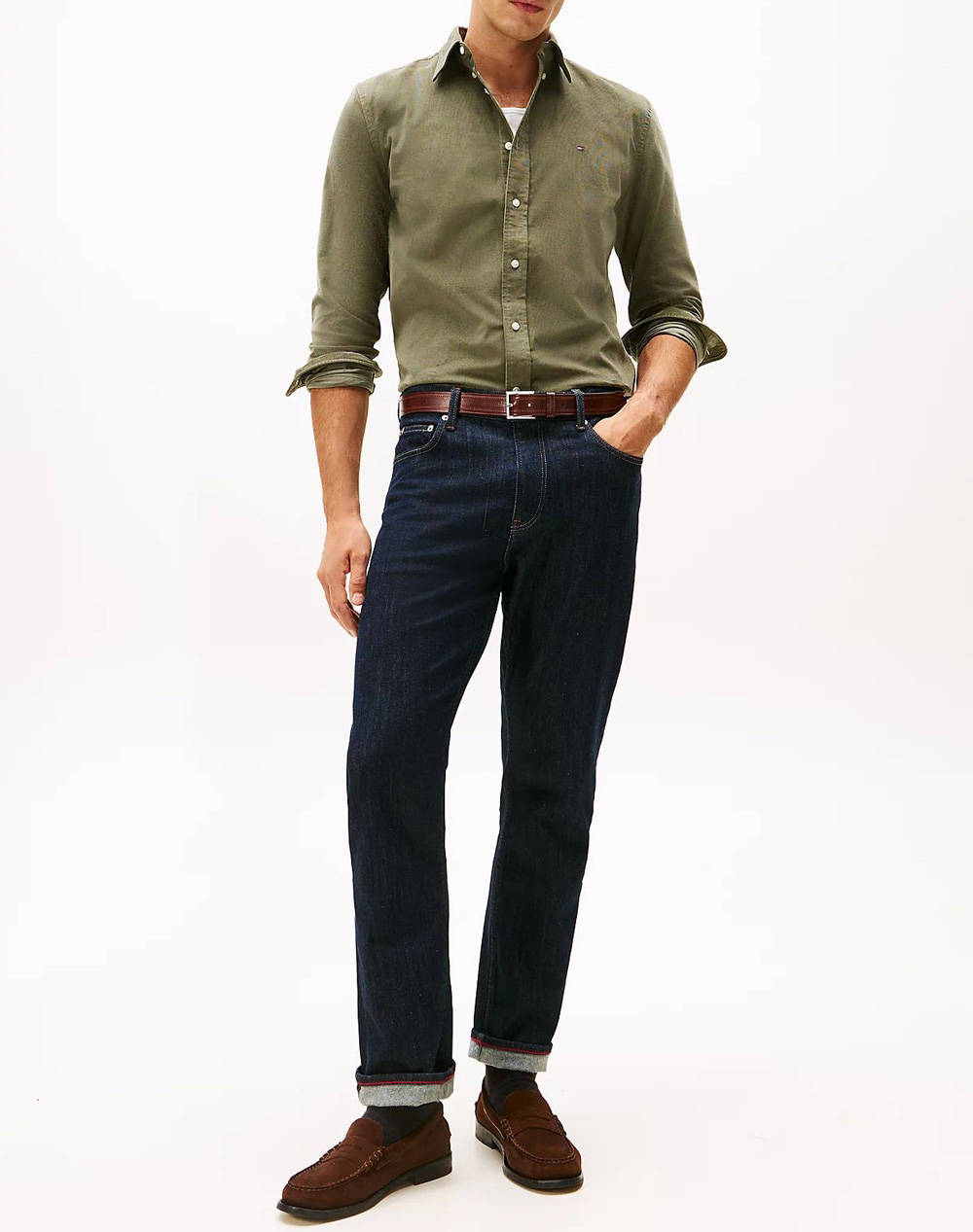 TOMMY HILFIGER SOLID CORDUROY RF SHIRT