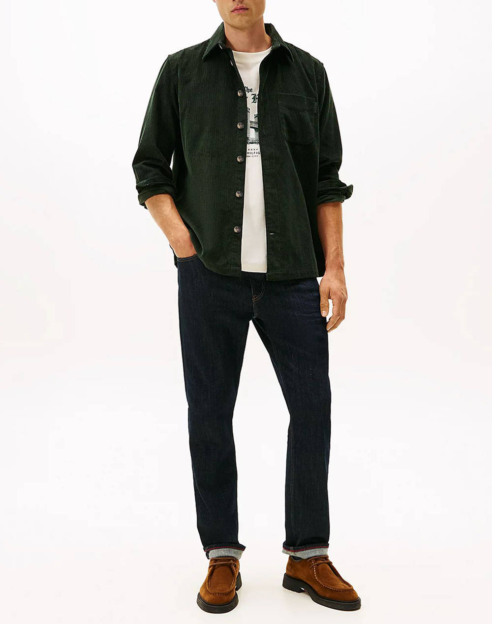 TOMMY HILFIGER CORDUROY RLX OVERSHIRT