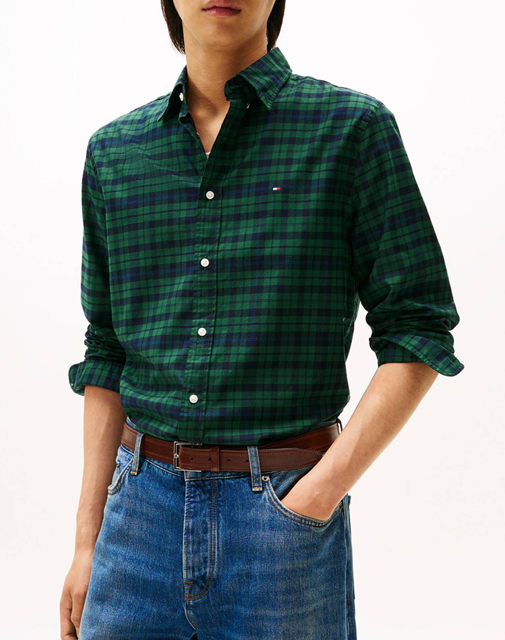 TOMMY HILFIGER MERCERIZED BLACKWATCH RF SHIRT