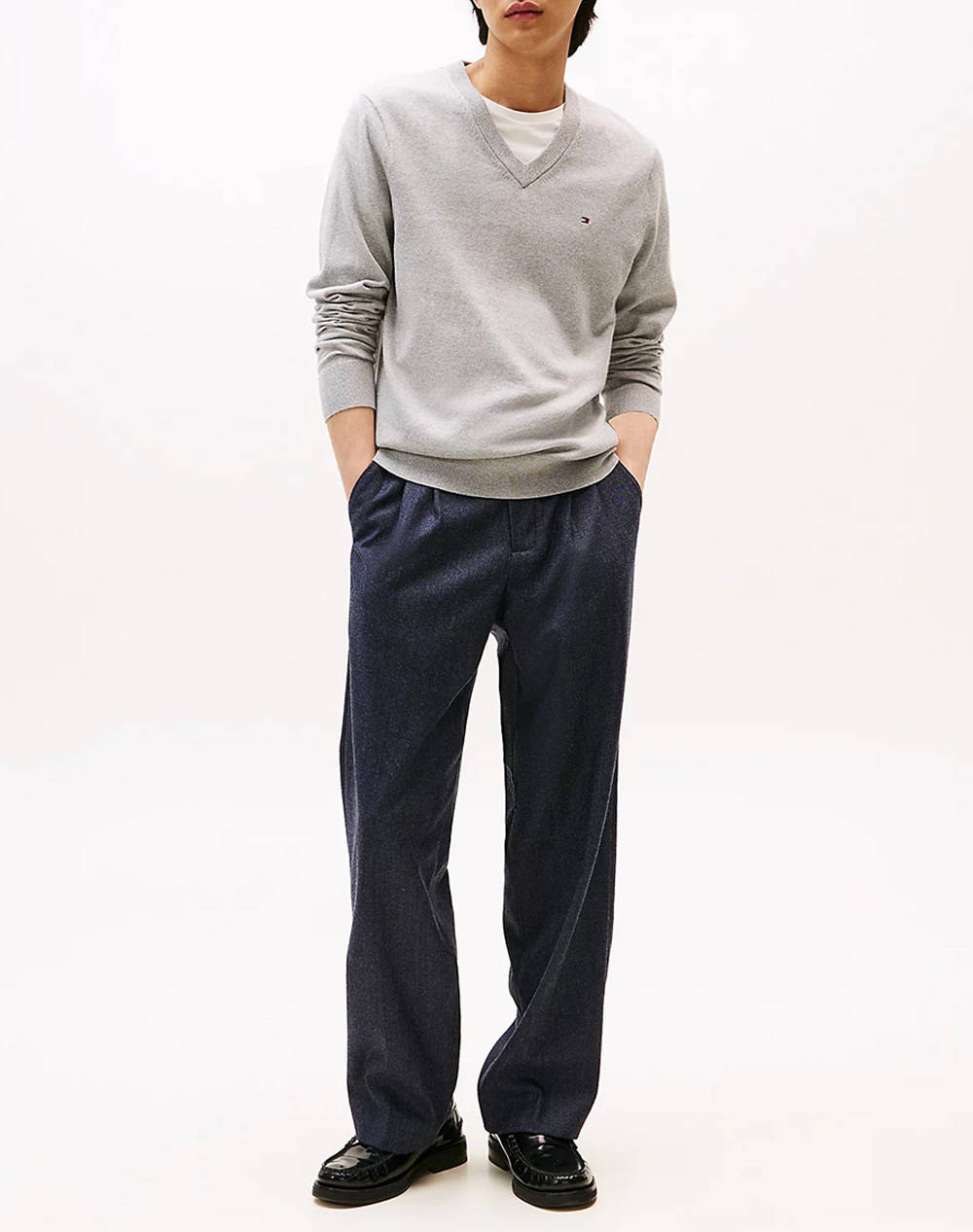 TOMMY HILFIGER PIMA ORG CTN CASHMERE V NECK