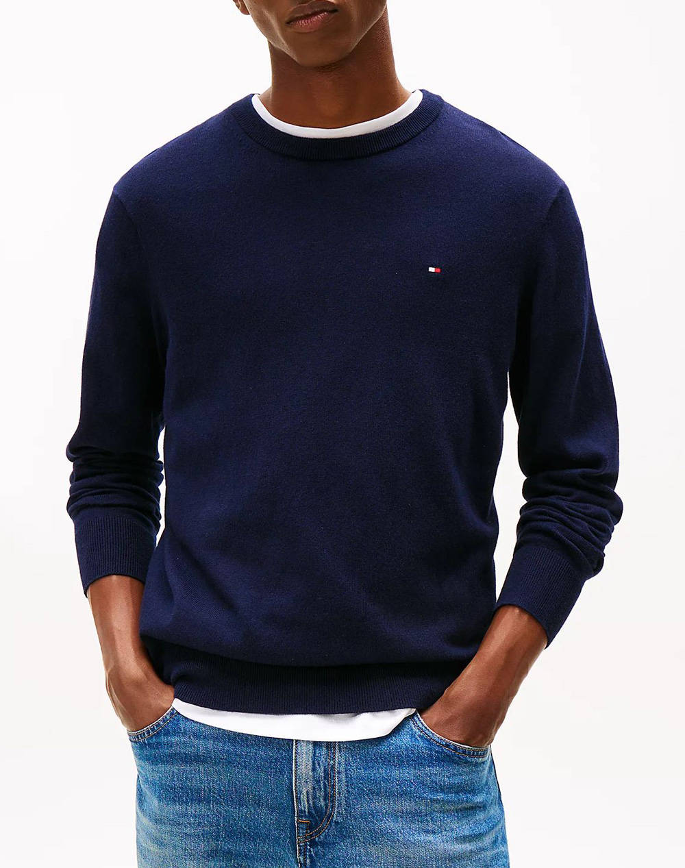 TOMMY HILFIGER PIMA ORG CTN CASHMERE CREW NECK