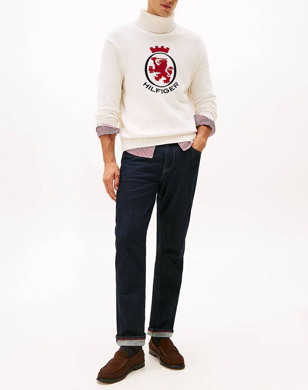 TOMMY HILFIGER RWB GRAPHIC ROLL NECK