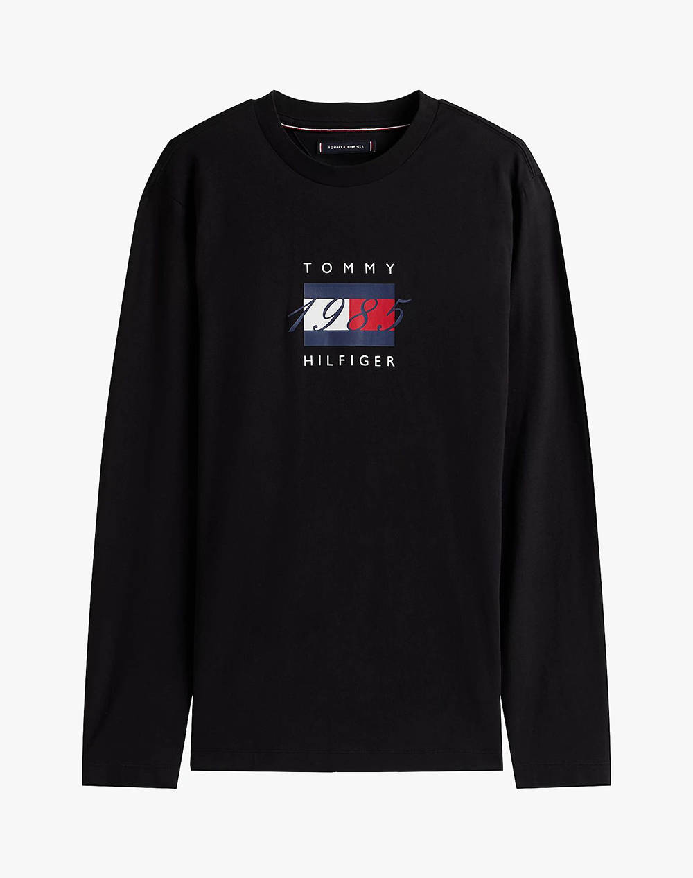 TOMMY HILFIGER LINEAR FLAG GRAPHIC LS TEE