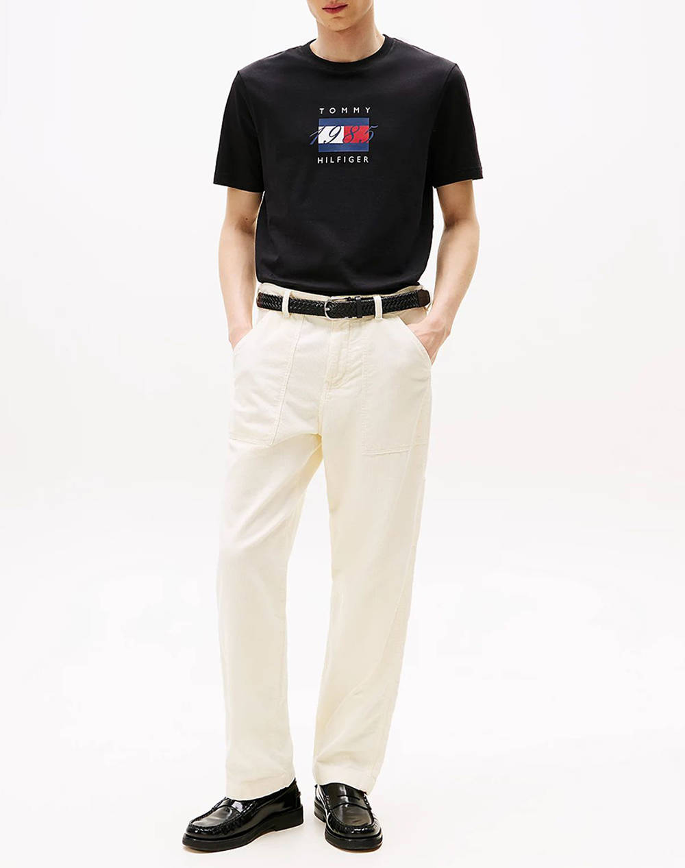 TOMMY HILFIGER LINEAR FLAG GRAPHIC TEE