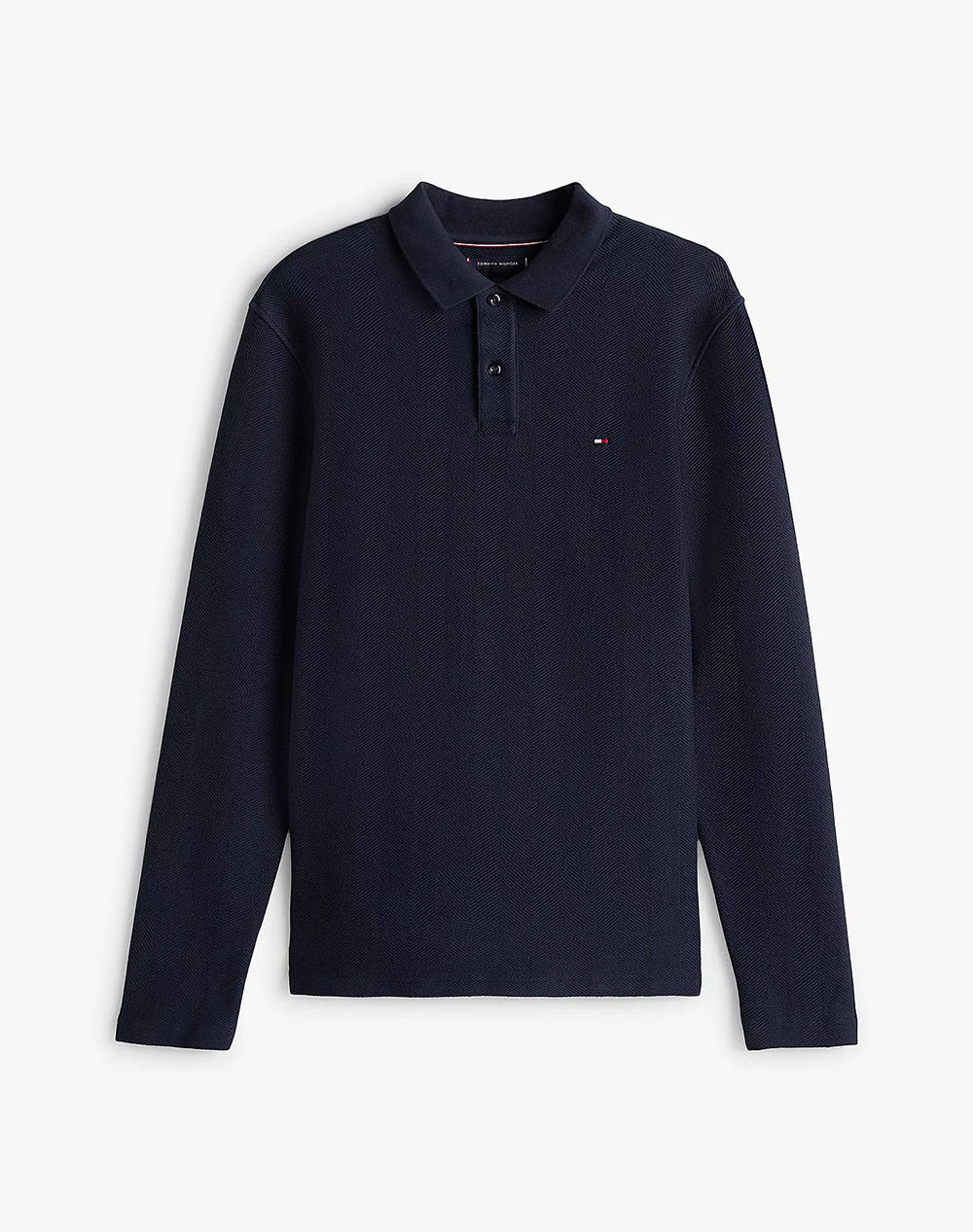 TOMMY HILFIGER LS HERRINGBONE REG POLO