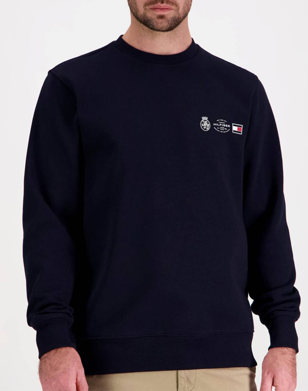 TOMMY HILFIGER SMALL CREST OUTLINE CREW NECK