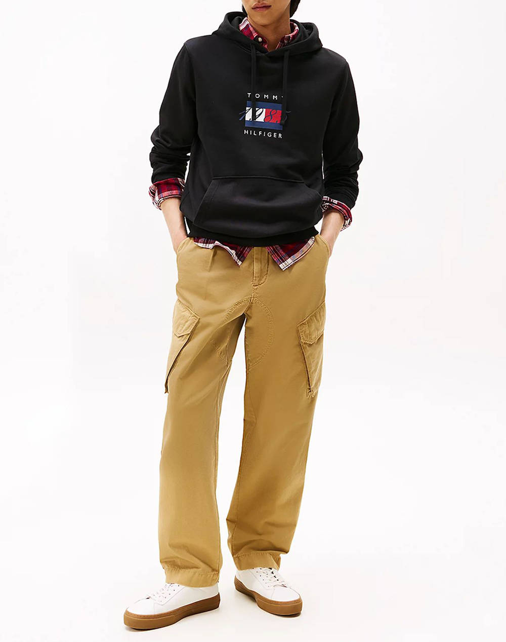 TOMMY HILFIGER LINEAR FLAG GRAPHIC HOODIE